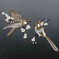 Bird Embroidered Iron-On Patches for Clothes | High-Quality Sewing Accessories
