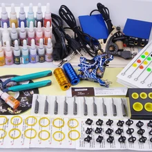 Профессиональный Пирсинг Комплект 2 пушки Полное татуировки комплект составляют постоянные тату машина комплект