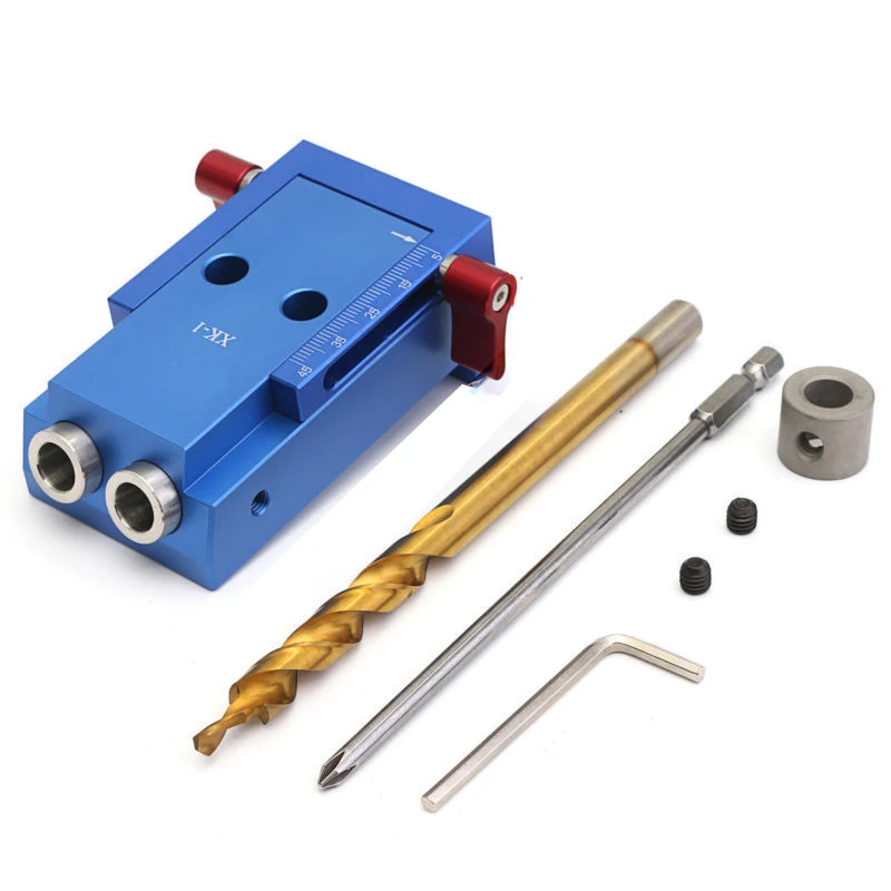 

New Mini Kreg Style Pocket Hole Jig Kit System For Wood Working & Joinery + Step Drill Bit & Accessories Woodworking Tool Kit