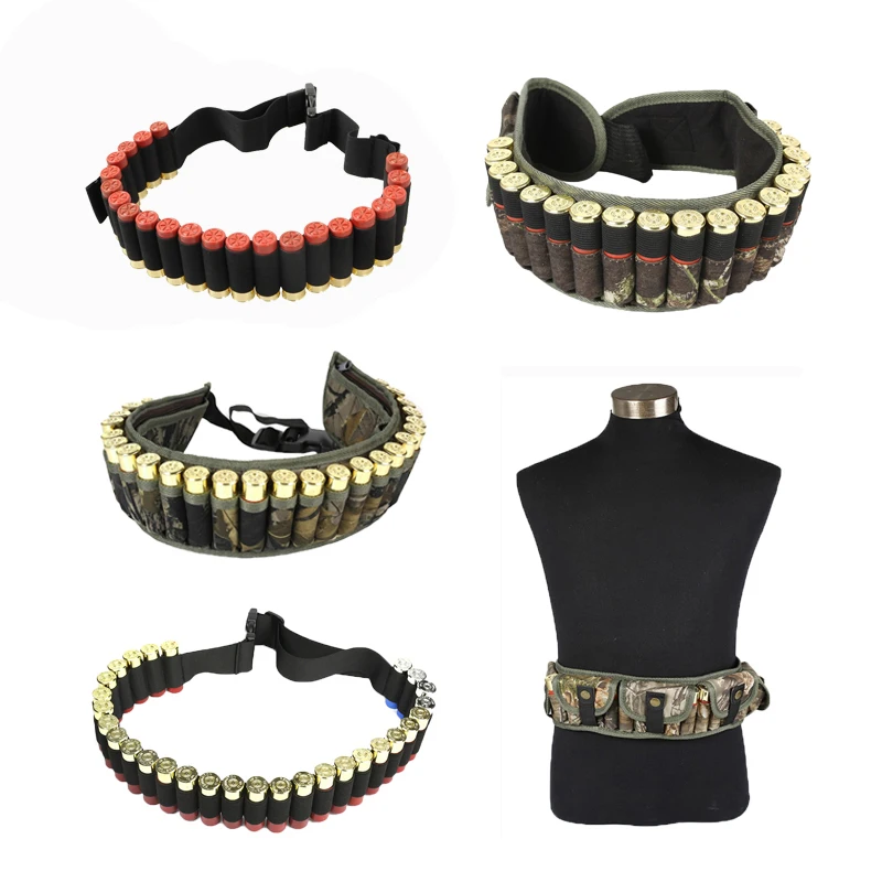 Hunting 12/20 Gauge Ammo Holder Belt Tactical Airsoft 25/28/29Rounds