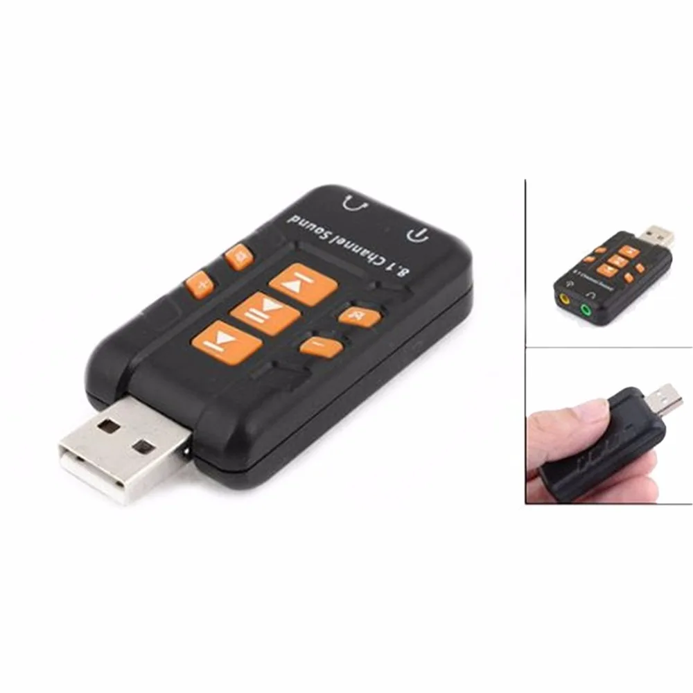 Мини Внешняя USB в 3D Аудио Звуковая карта адаптер 8 1 канала для Windows XP 10 Android Mic с