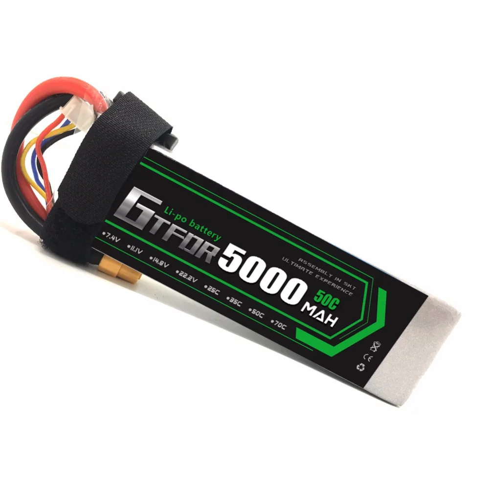 GTFDR 14 8 V 4S 5000mAh 50C 100C RC LiPo Battery батареи для вертолета квадрокоптера лодки автомобиля