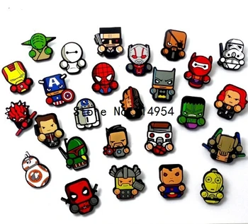 

New 20 pcs cartoon mix superheros star wars Planar PVC Embellishment Decor Flat back Decor, DIY Making A-95
