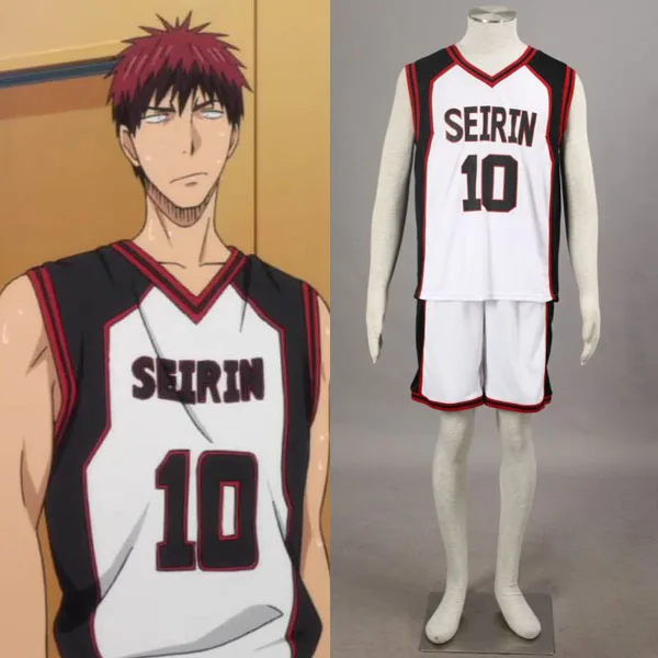 Баскетбольная форма Kuroko no Basuke для мальчиков Kagami Taiga No.10 косплей костюм Мужская