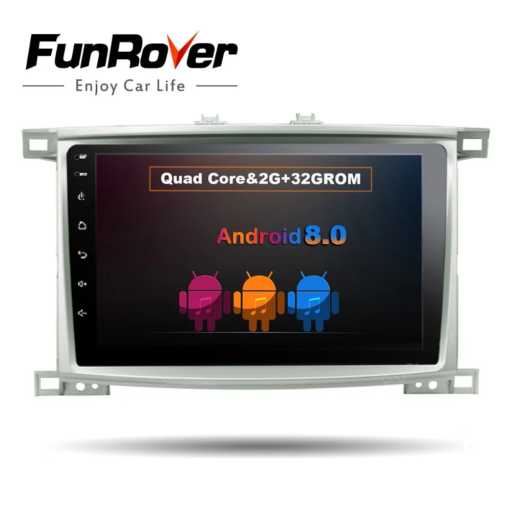 

Funrover Android 8.0 10.1" 2din Car DVD Player for Toyota LC 100 Land Cruiser 100 1998-2006 BT WIFI GPS Navigation Stereo System