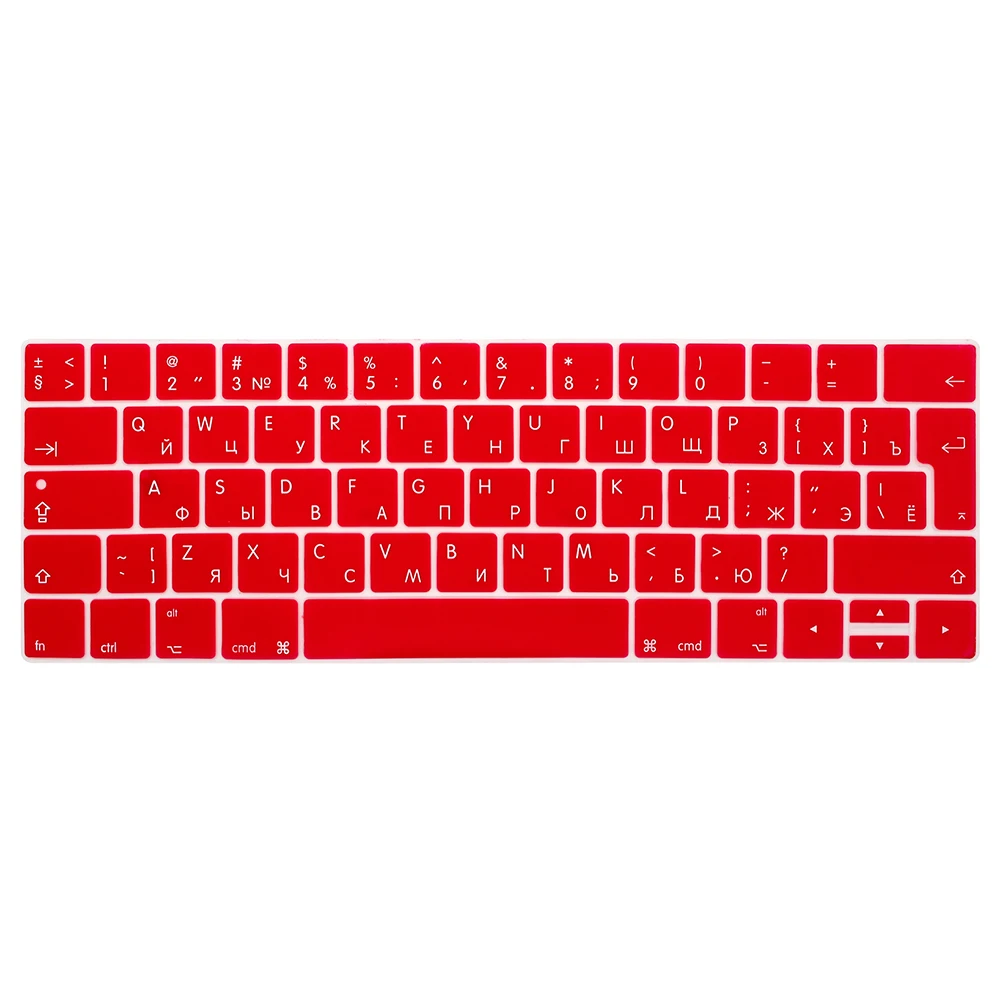 ЕС русский для Macbook pro 13 15 дюймов клавиатура защитная пленка цветная клавиатура чехол для сенсорной панели A1706 A1707 A1989 A1990 A2159