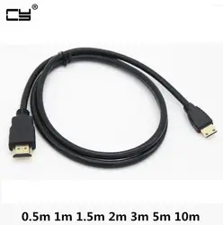 1 м, 1,5 м, 2 м, 3 м высокая скорость позолоченный HDMI к MINI HDMI штекер Male-Male HDMI кабель 1,4 Версия 1080 p 3D для планшетов DVD