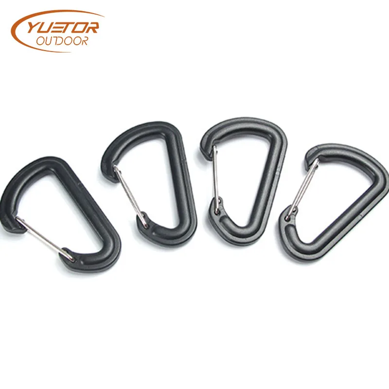 YUETOR OUTDOOR 5PCS/10PCS Mini Plastic Carabiner Keychain Hiking Buckle Clasps Multifunction Carabiner for Keys