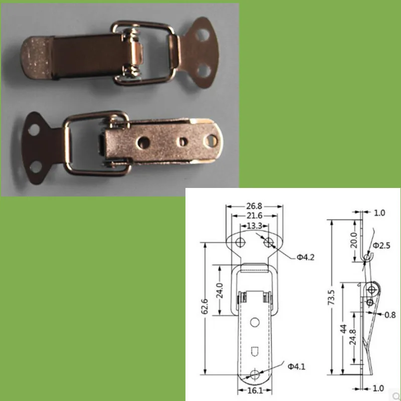 

10Pcs Vintage Iron Duck-mouth Buckle Mini Lock Chest Box Gift Box Suitcase Case Buckles Toggle Hasp Latch Catch Clasp