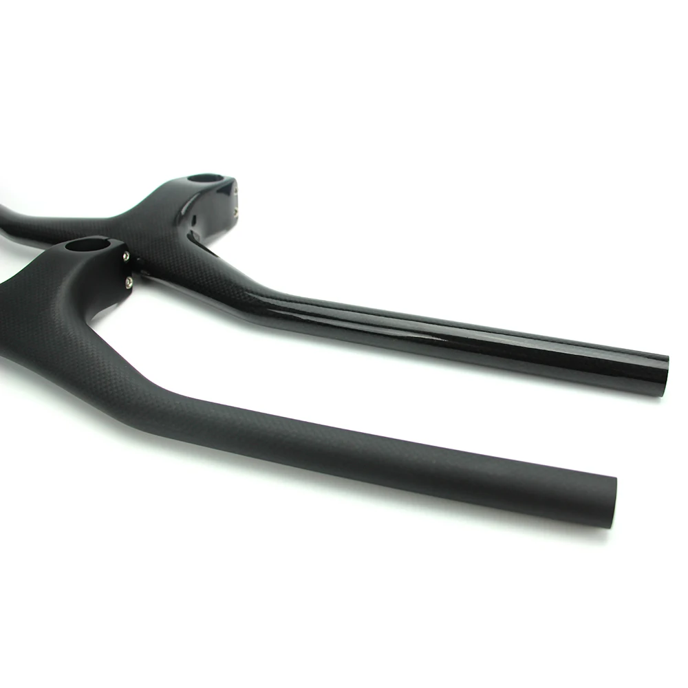 Manillar Carbono MTB bicicleta Riser-17 grado una forma integrado Manillar con tallo 3 K negro mate de Carbono MTB manilla YT899 - 5