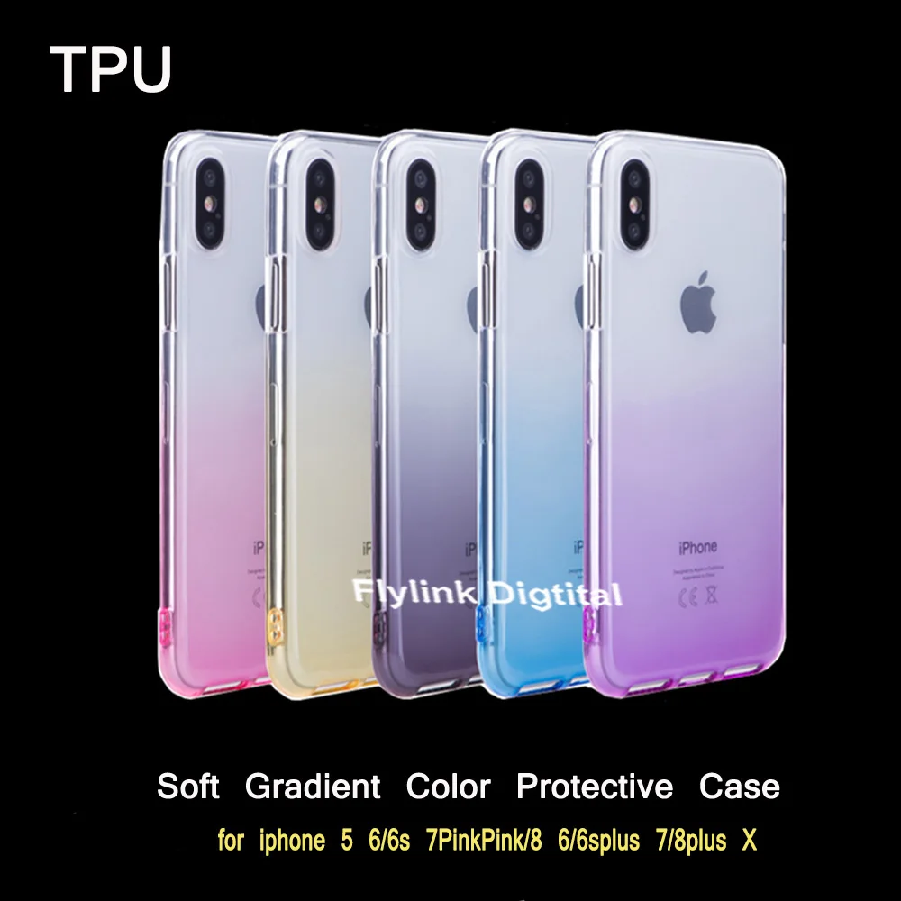 

Ultra Thin Soft TPU Case For iPhone 5 5s 6 7 Transparent Color Silicone Full Protect Rubber For iPhone 5 6 s 7 8 Plus X se Cases