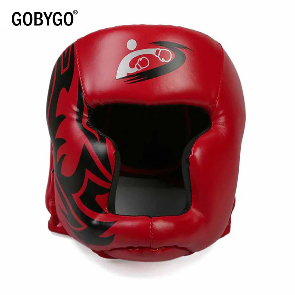 GOBYGO Kids/Youth/взрослые женщины мужчины боксерские шлемы MMA Muay Thai Sanda каратэ тхэквондо защита головы снаряжение Красный Черный GOBYGO Kids/Youth/взрослые женщины мужчины боксерские шлемы MMA Muay Thai Sanda каратэ тхэквондо защита головы снаряжение Красный Черный