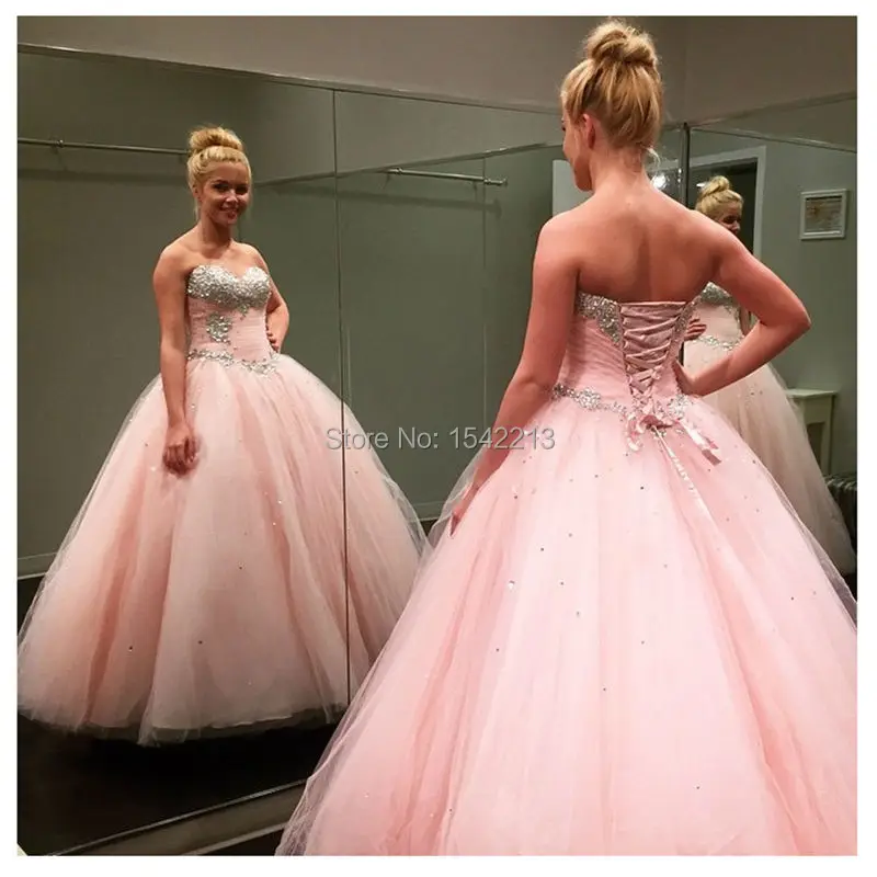 plus size pink ball gown