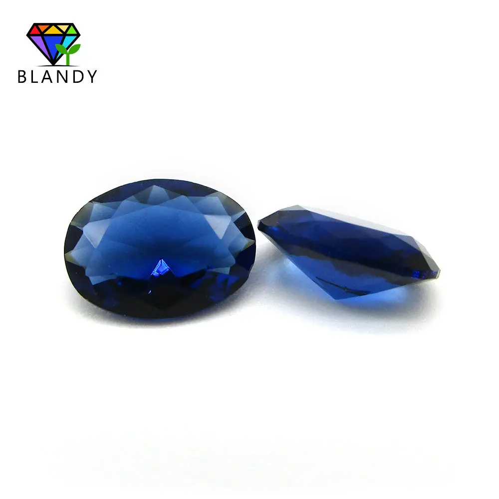 

Синий цвет стеклянный камень 2x3 ~ 13x18 мм овальный вырез свободные синтетические драгоценные камни из стекла для ювелирных изделий