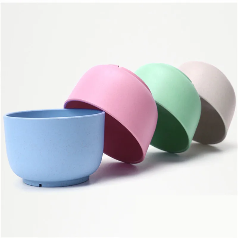 

XUNZHE Kitchen Accessories 4 colors 11.5 cm * 6.3 cm Wheat straw Japanese bowl plastic bowl children's kitchens