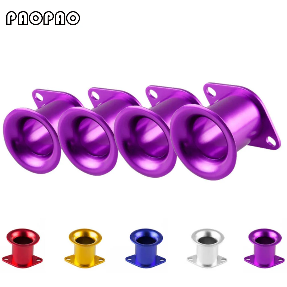 

4pcs AE86 Corolla GTS Velocity V-stacks Airbox Intake V Stack Add Horse Power 20V 4AG ITB/ITBs Air Horn Funnel