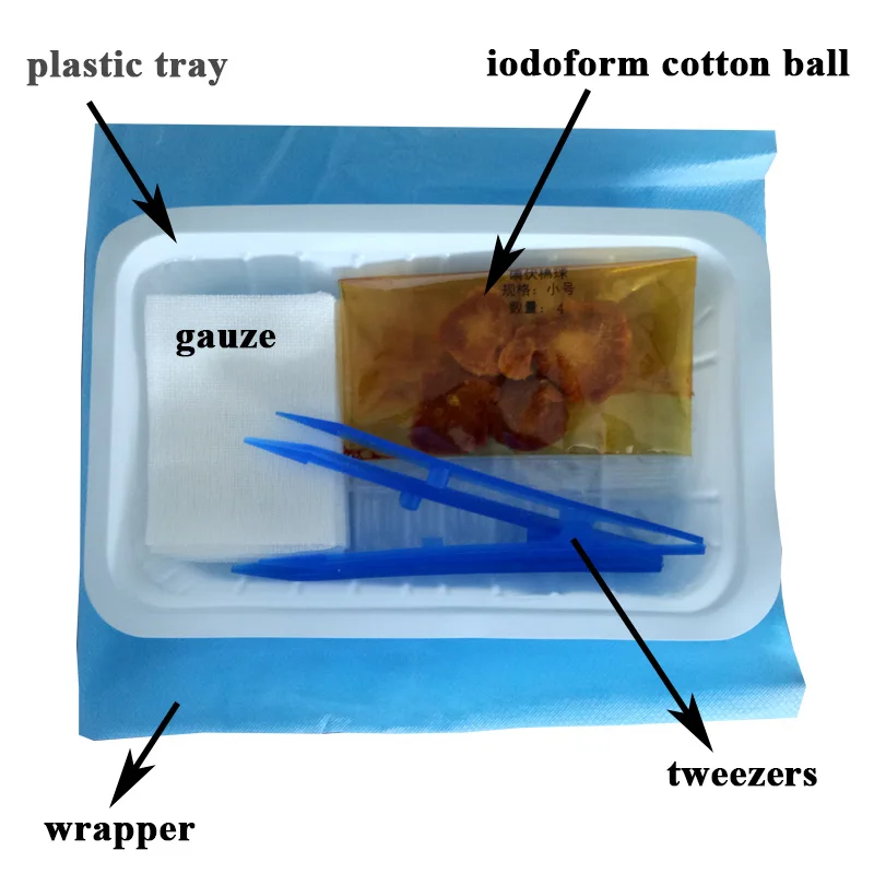 2 мешка для сбора 1 компл./упак. одноразовая Стерильная игла для лечения ран туалетный изменение наборы
