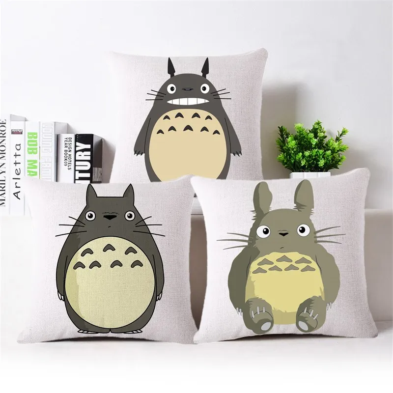 Hayao Miyazaki стиль 45*45 см декоративная подушка для дома с принтом Тоторо Подушка