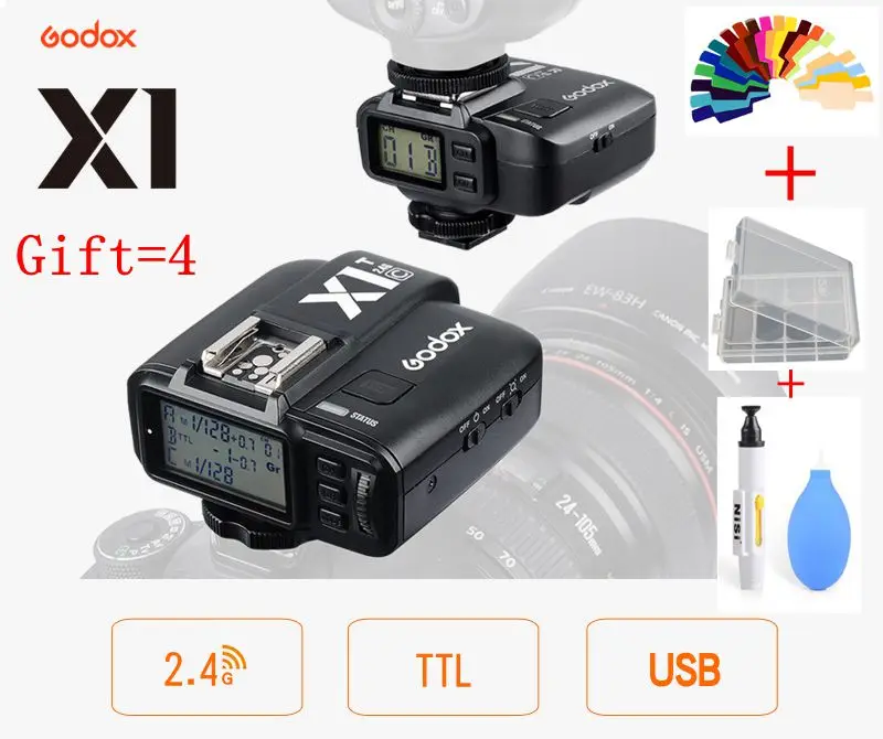 

Godox X1 kit TTL 2.4G Wireless Flash Trigger Transmitter & Receiver For Canon for Nikon for Sony godoxTT685 V860 Flash speedlite