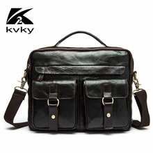 Kvky Винтаж Пояса из натуральной кожи Для мужчин Курьерские сумки натуральной кожи мужской сумка Повседневное Для мужчин Портфели сумка человек Crossbody Сумочка