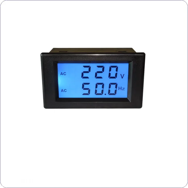 Voltmeter Hertz HZ Meter 150 500V Voltage Monitor LCD Dual Display