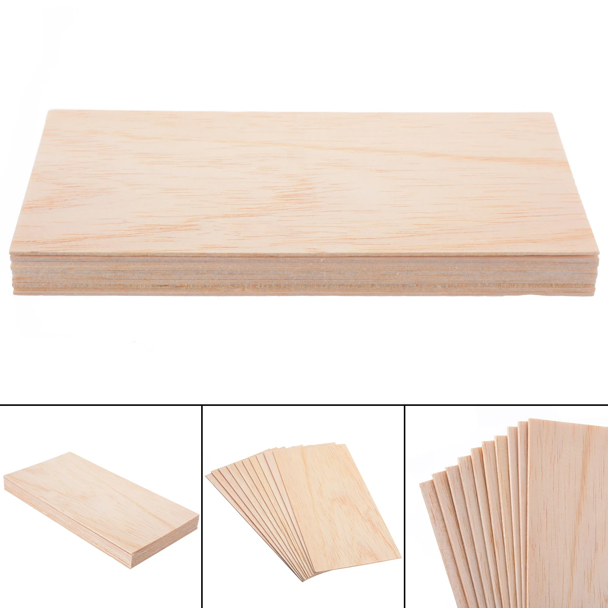 10pcs/Set 200*100*1.5mm Balsa Wood Sheets Wooden Plate for DIY House Ship Aircraft Boat Model Toys Craft