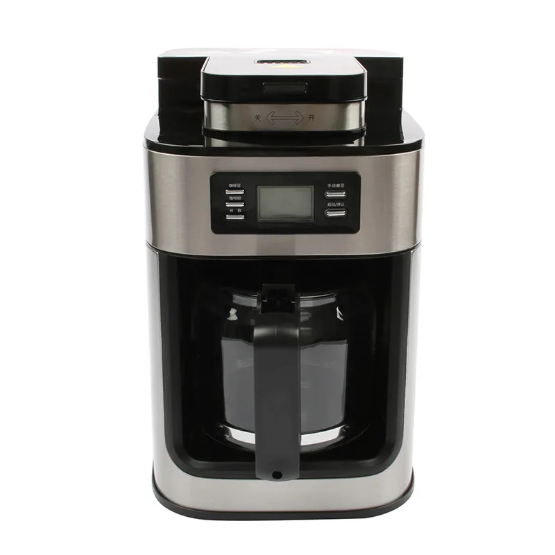 

LSTACHi 1.2L Electric Coffee Machine Coffee Maker Automatic Coffee Grinder With Pot For Office Party Digital Display 220V