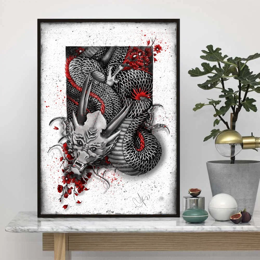 Японская Настенная картина Bushido Sakura Samurai Ukiyoe аниме настенное украшение холст