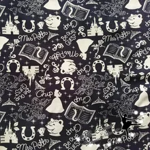 50*147 см хлопчатобумажная ткань для шитья с изображением принцессы красавицы и чудовища, лоскутное шитье, кукла, детское постельное белье, лоскутное