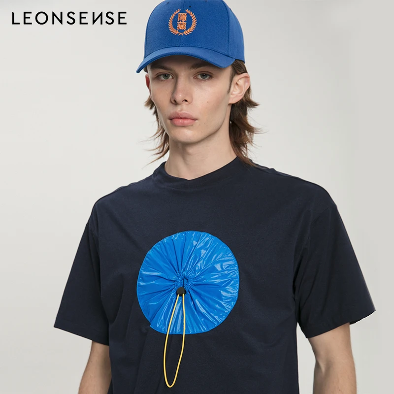 Leonsense/мужская одежда с круглым вырезом коллекция 2018 года летняя стильная