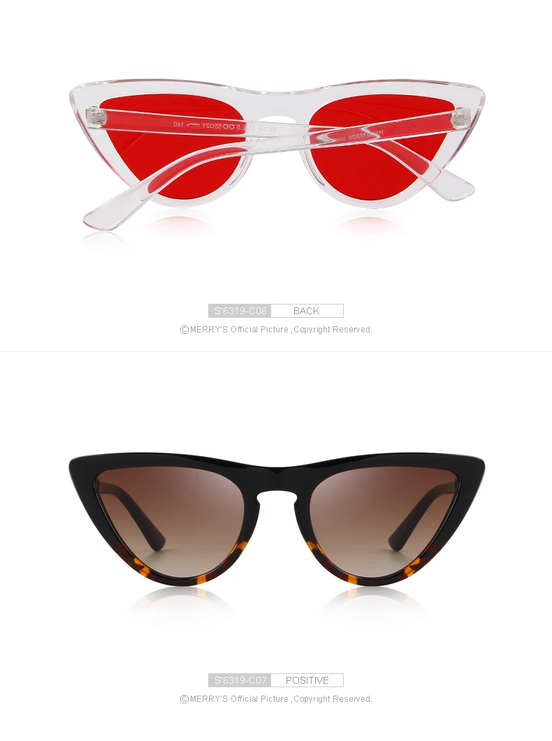 MERRYS дизайнерские модные женские солнцезащитные очки кошачий глаз, брендовые дизайнерские солнцезащитные очки S6319