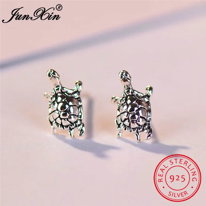 Luxury Female Small Sea Turtle Earring Cute 925 Sterling Silver Luxury Female Small Sea Turtle Earring Cute 925 Sterling Silver Jewelry Fashion Stud Earrings For Women Best Friend Gifts In From