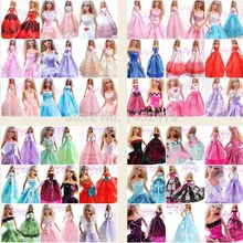 100 шт./лот BJD 1/6 принцессы Кукольное платье для куклы Барби ручной работы платье