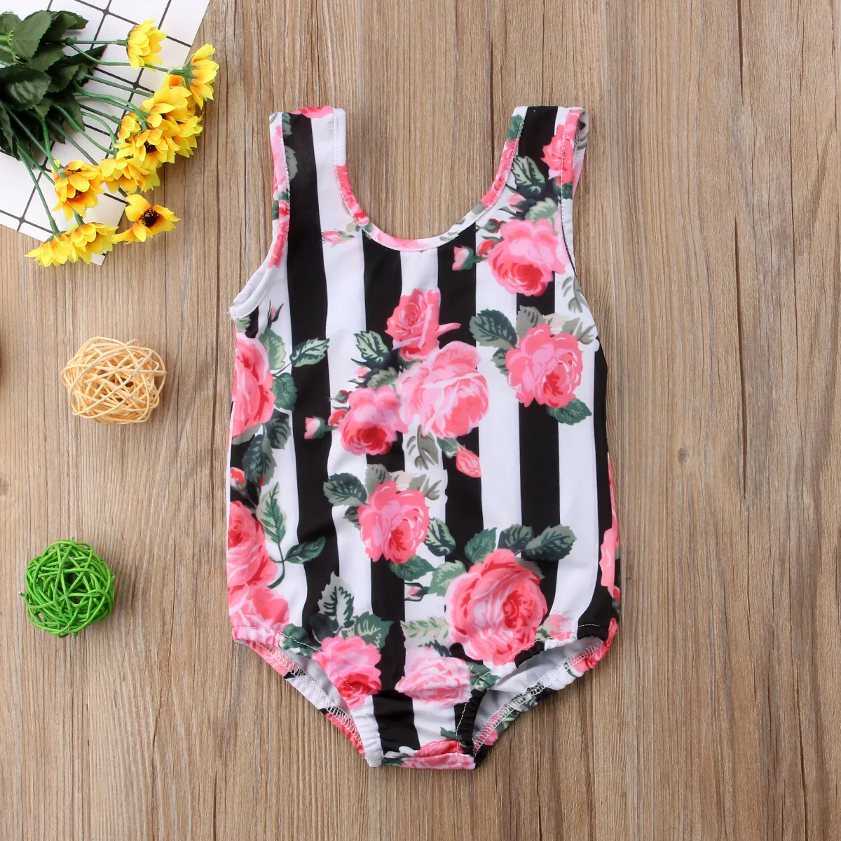

Kid Baby Girl Swimwear Flower Floral One Piece Swimsuit Girls Monokini Beachwear Bathing Summer 1-6t