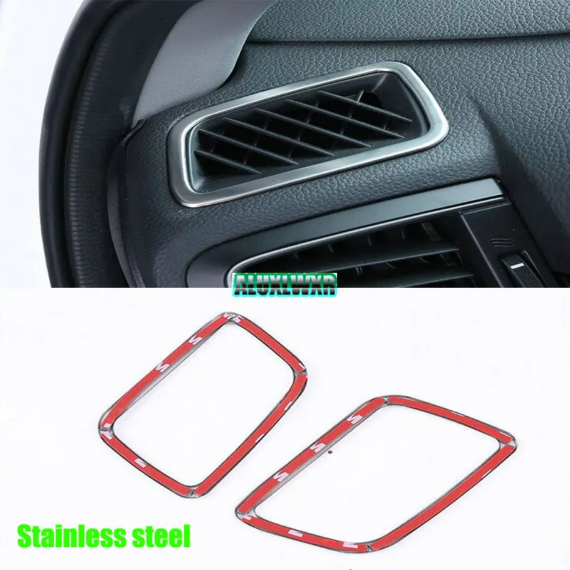 

Accessories Bezel Styling Garnish Decoration 2PCS Fit for Honda CRV CR-V 2017 2018 Front Air Vent Interior Insert Outlet Cover
