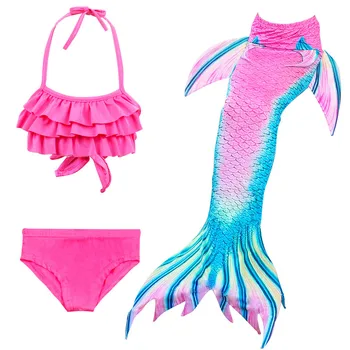 

Children's Swimsuit Girls Mermaid Swimwear For Kids Bikini Bathing Suit 3pcs/set Swimsuit For Girls Three Pieces Bikini Mermaid
