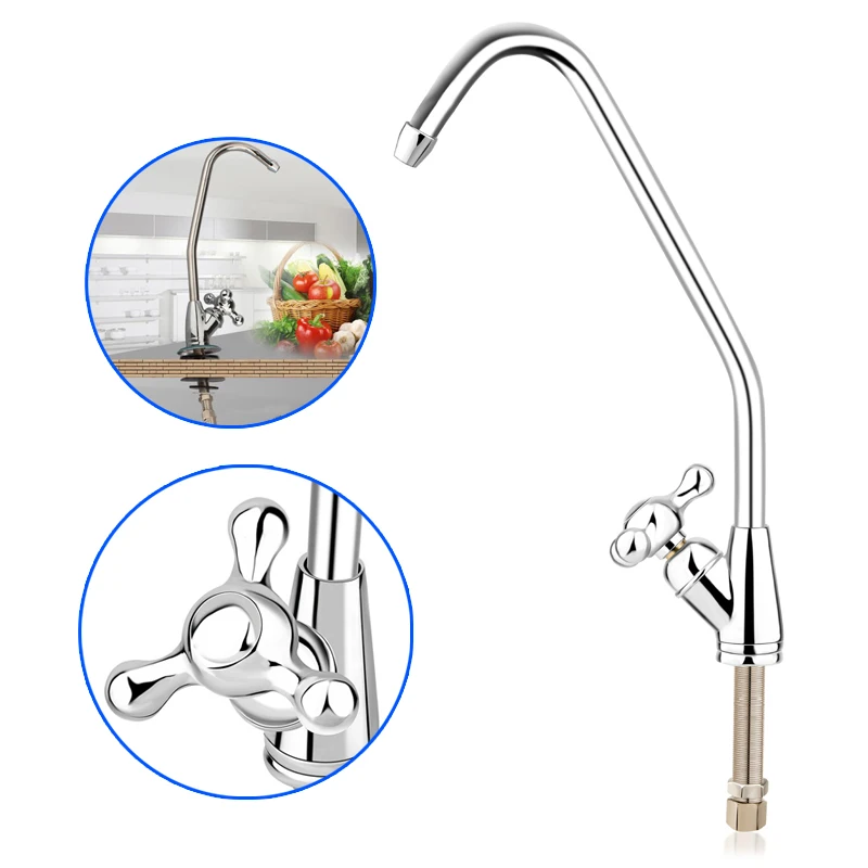 

Reverse Osmosis Water Filter Sink Faucet Tap Brushed Nickel Spray Tap Mixer Swivel Faucet Trigeminal taps Water Purifier J2Y