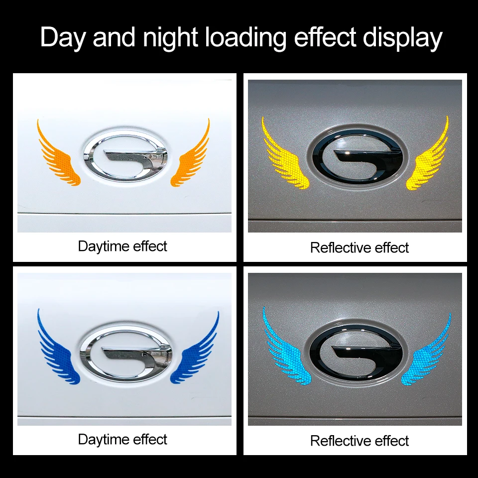 2 шт Угловые Крылья автомобиля стикер Предупреждение ющий знак Светоотражающая Лента наклейки Безопасный знак безопасности светоотражающие полосы DIY Повседневный внешний стикер