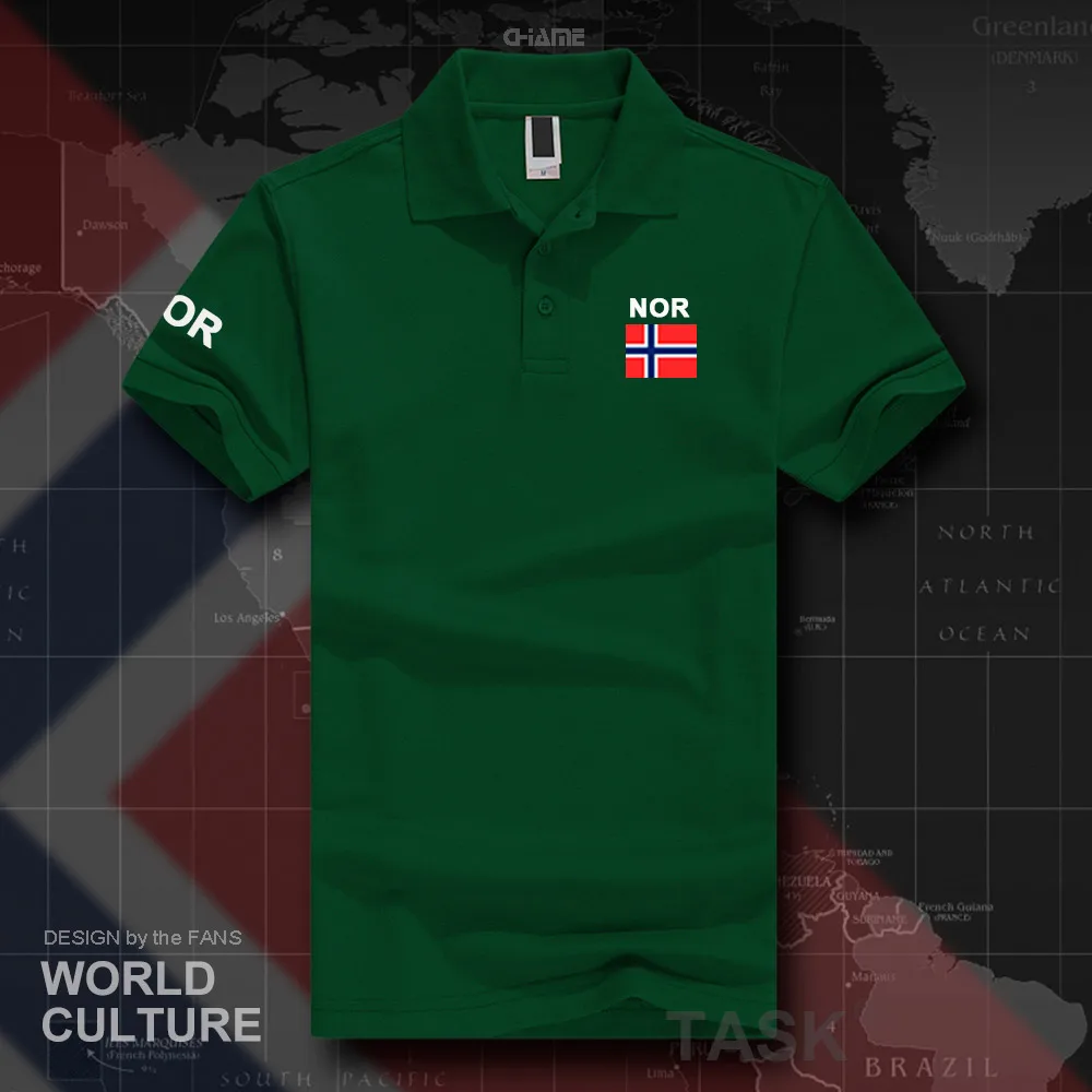 Norway Norge рубашки поло мужские с коротким рукавом белые бренды с принтом для страны хлопок Национальный командный флаг Nordmann норвежский нет