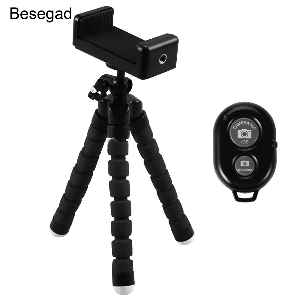 

Besegad Tripod Monopod Bracket Wireless Bluetooth Camera Remote Shutter for iPhone X 8 7 6 6S Plus Samsung Galaxy S8 Gopro Hero5