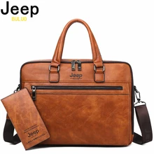 Мужской деловой брендовый портфель jeep buluo, оранжевый портфель для ноутбука 14", сумка для путешествий, брендовая сумка с ремнем через плечо, все сезоны