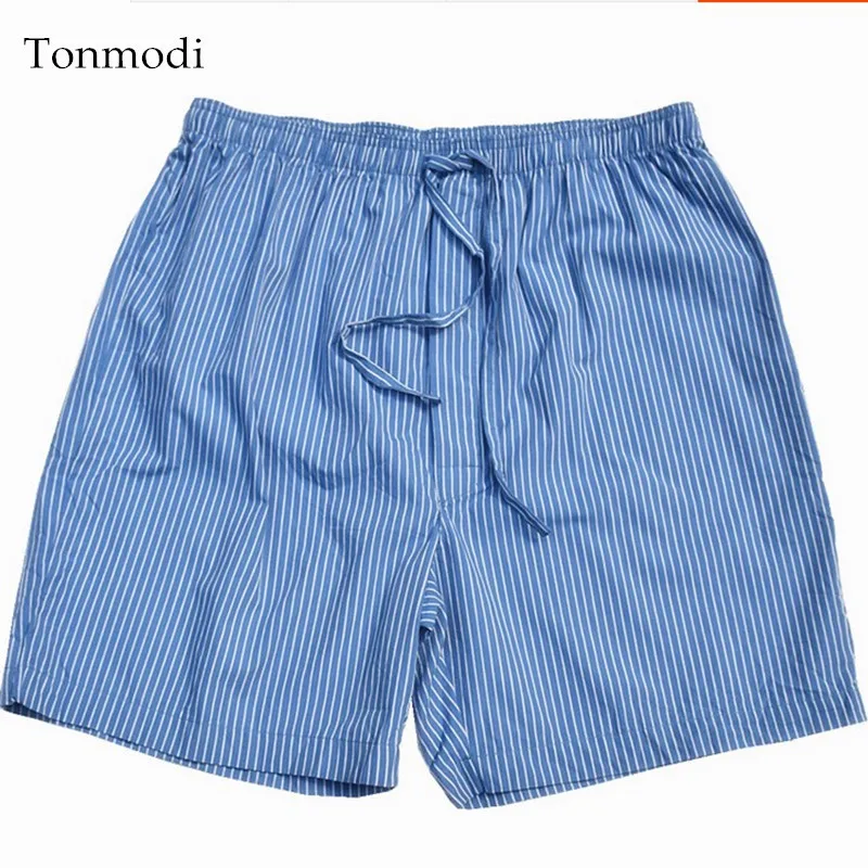 Men's Pants Short Cotton Plaid Pyjamas Pants Men Sleep Bottoms Shorts