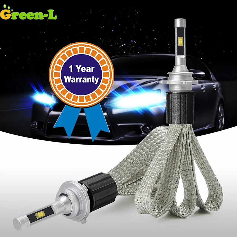 

Green-L LED Headlight Bulbs H7 55W 12V LED HIR2 9012 Bulbs LED H7 H4 Hi/Lo Beam H7 H1 H11 9005 9006 Fog Lights 11000LM LED 24V