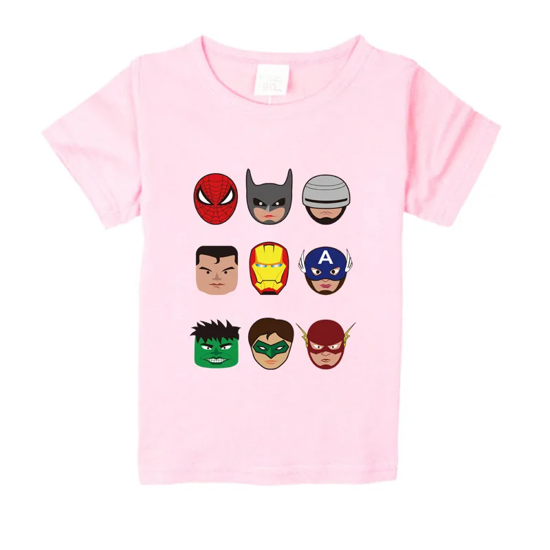 Детские футболки, Халк, Человек-паук, Железный человек, хлопок, Бэтмен, короткий рукав, Детская футболка, топы с принтом, футболки для мальчиков и девочек