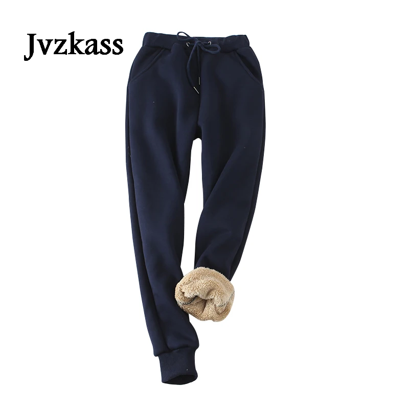 

Jvzkass Winter new lamb cashmere thickening plus velvet sweatpants women's feetpants trousers casual loose slim harem pants Z282