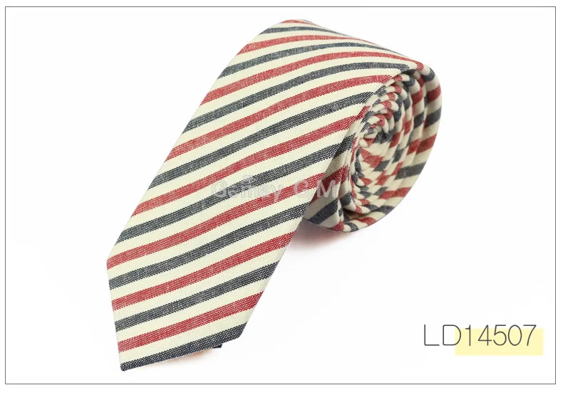 New Fashion Mens Ties Cotton Necktie for Men Causal Stripe Tie For Man Bussines Corbatas Bridegroom Party Slim Neckties