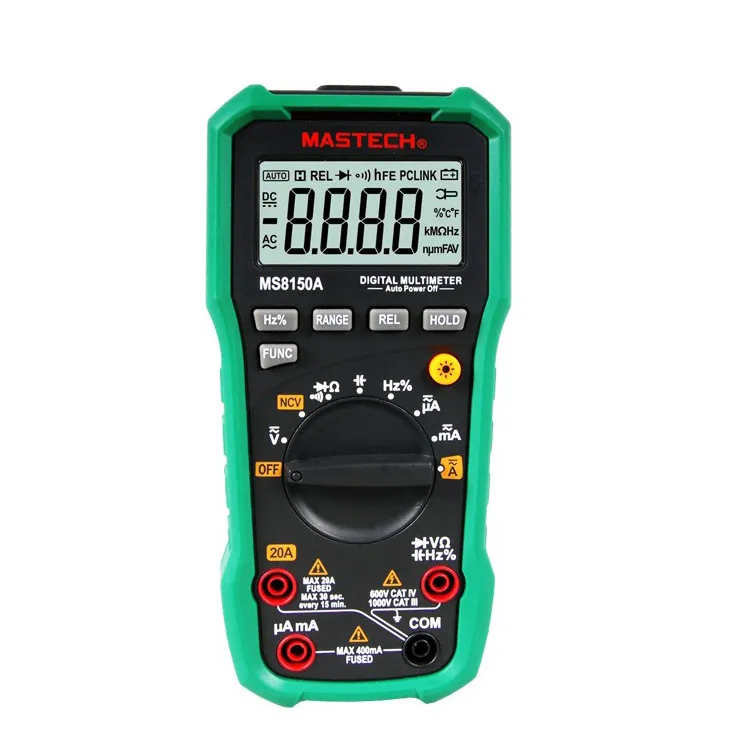 

Mastech MS8150A Digital 4000 counts Auto Range Multimeter Voltage Current Resistance Tecrep Tester Ammeter Diagnostic-tool