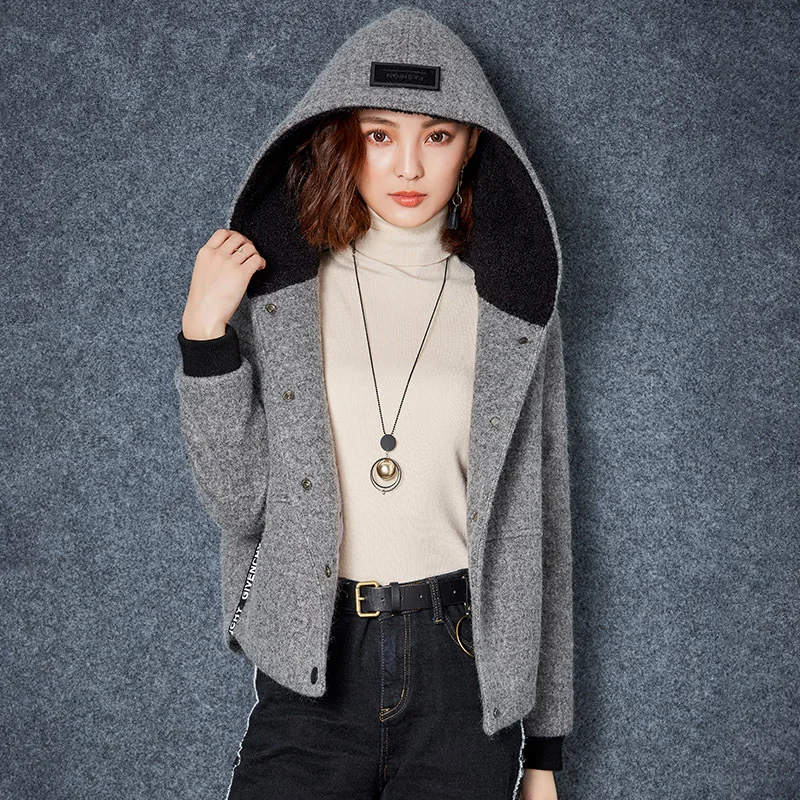 2018 New Mink Cashmere Cardigan women Winter Sweater