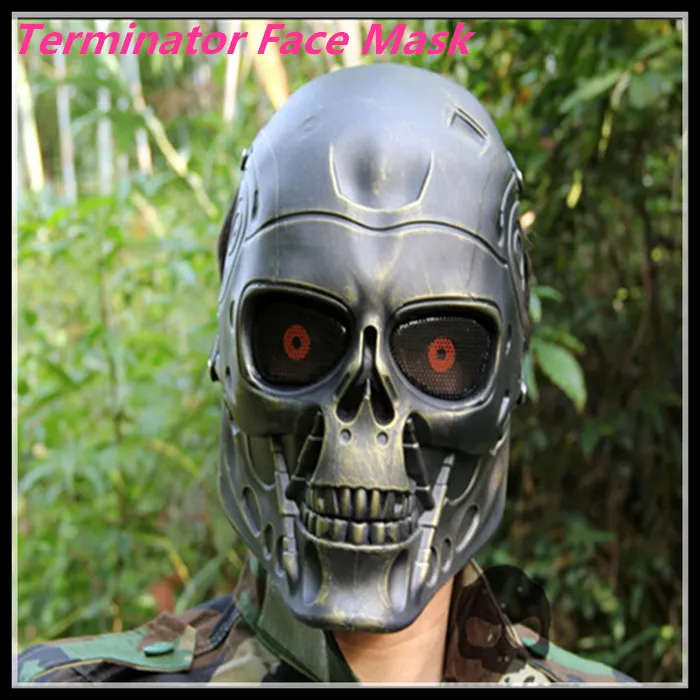 

Halloween New Terminator mask Full Face Airsoft Mask Survival CS Wargame Field game Cosplay Terminator Movie Military Army mask