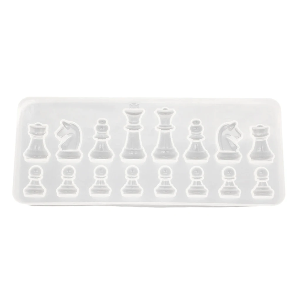 Silicone Ornament Mold International Chess Shape Mould for Resin Casting Jewelry Making Supplies Candy Chocolate Cake Mold Tool